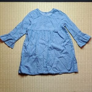 Elizabeth Cate Bell-Sleeve Dobby Babydoll Dress 5T